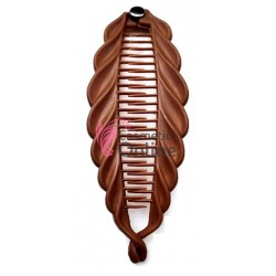 Accesoriu tip banana pentru prins parul din plastic PZS007MM - Maro Mediu